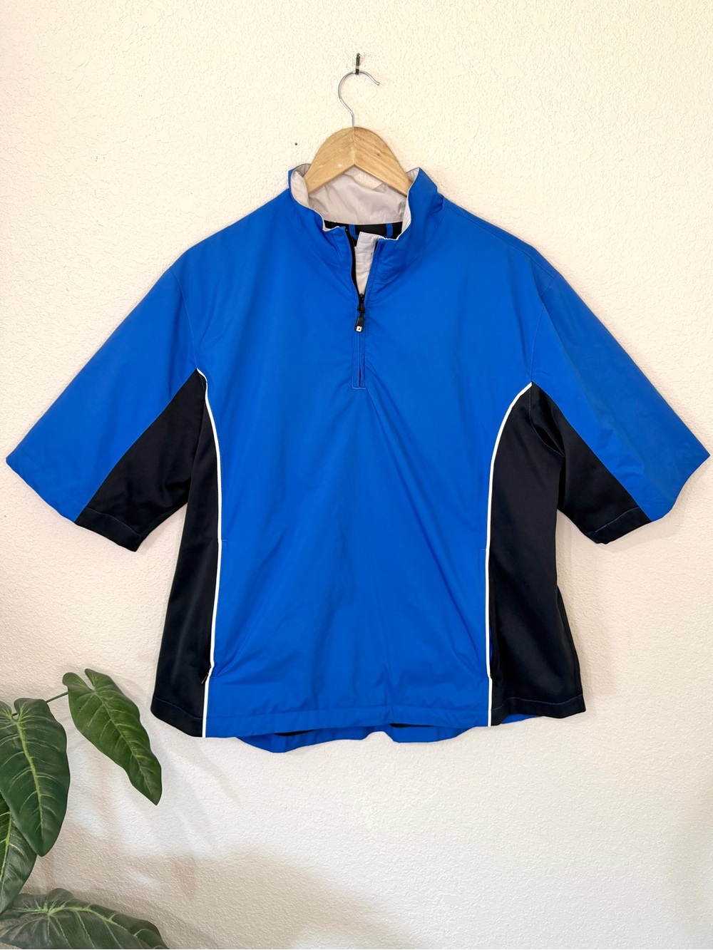 Dryjoys by Footjoy Women's Golf Jacket Short Sleeve 1/4 Zip Pullover Size Large